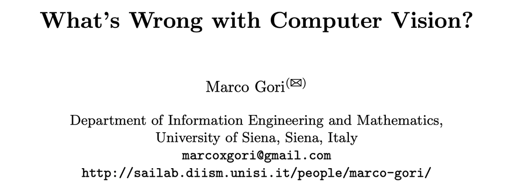 img of What’s Wrong with Computer Vision?