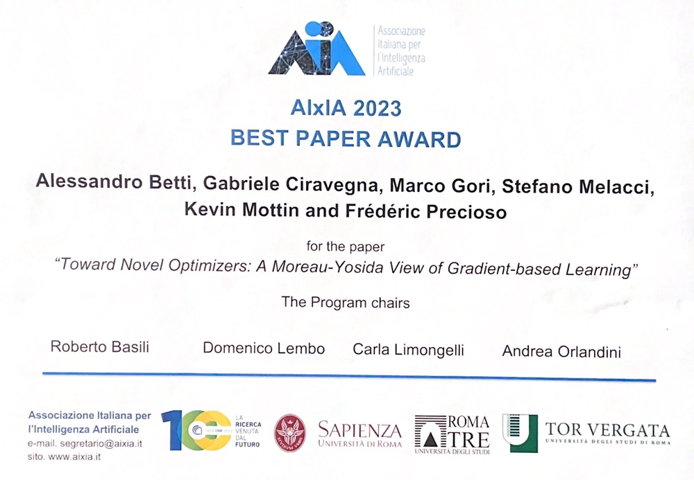 img of Best Paper Award at AIxIA 2023